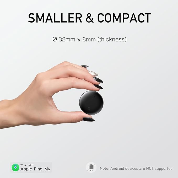 2025 New Tracker Tag 4 Pack: Smart Tracker, Item Finder Compatible with Apple Find My App(iOS Only), Tracker Tag Locator for Keys, Luggage, Satchel, Backpack etc