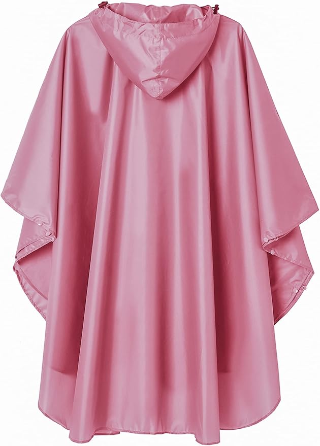 SaphiRose Unisex Rain Poncho Raincoat Hooded for Adults Women with Pockets