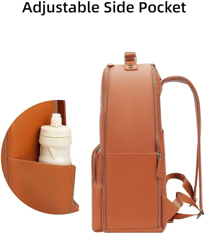Camera Backpack Classic PU Leather for DSLR, Professional Camera Bag for Photographers with 15 Inch Laptop Compartment Large 20L
