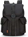 mixi Travel Laptop Backpack for Women & Men Carry On Backpack fits 16'' Laptop, Waterproof Lightweight Casual Hiking Weekender Bags Rucksack,17 Inch, Knight Black