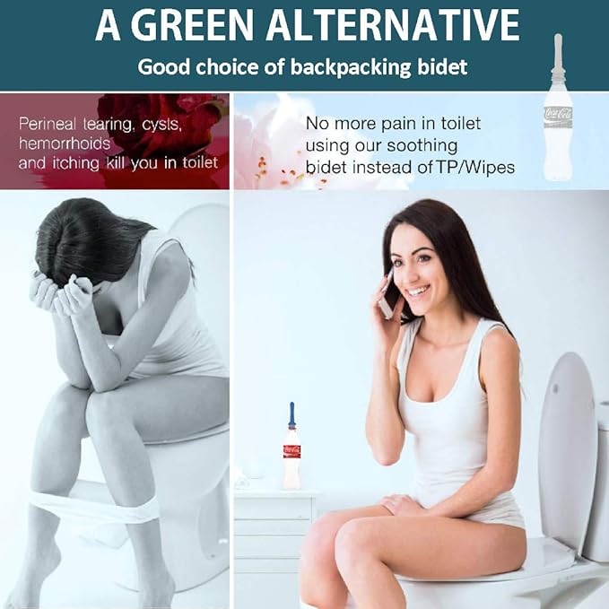 3PCS-Pack Portable Bidet for Toilet, Travel Bidet-Handheld Shattaf Bidet for Postpartum, Newborn, Baby, Anus, Personal Hygiene, Cleaning, Washing, Outdoor, Camping, Driver, Childbirth Cleaner