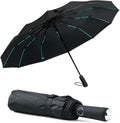 Large Double-Ribs Umbrella Automatic Folding Umbrella for Women Men, Travel, UPF 50+ UV Protection