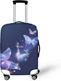 Travel Luggage Cover Anti-scratch Baggage Suitcase Protector Fits 18-21 Inch Luggage, Purple Crystal Butterfly