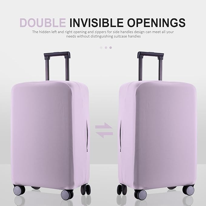 Travel Luggage Cover Suitcase Protector Scratch-Resistant Fit 19-31 Inch Suitcase, Not Included Suitcase (Lavender Purple, 2XL(30-31 inch))