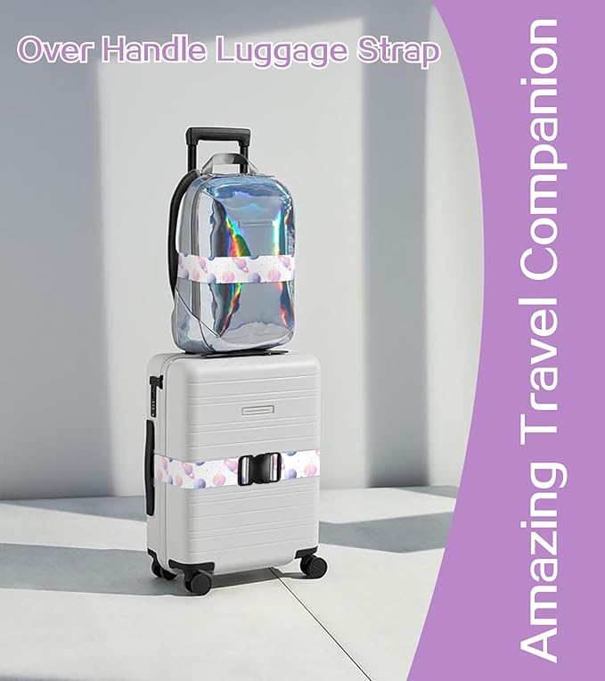 Luggage Straps for Suitcases Travel Belt Luggage Band Heavy Duty Traveling Luggage Identifier Cute Women Girls Unique Accesory,