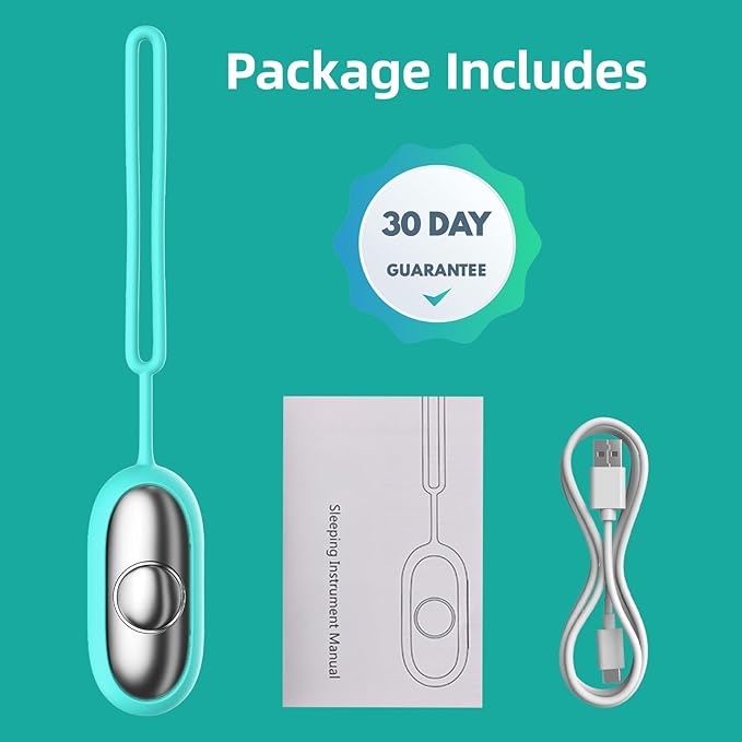 Sleep Aid Device, Micro-Current Sleep Instrument Anxiety Device, Portable Rechargeable Sleep Aid for Anxiety and Insomnia (Green)