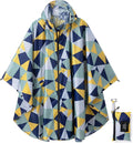 Rain Poncho Jacket Coat Hooded Zipper Style for Women/Men/Adult with Pocket