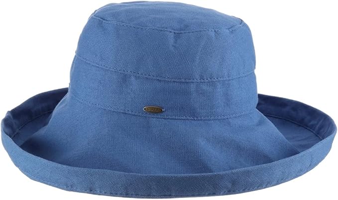 Scala Women's Cotton Hat with Inner Drawstring and Upf 50+ Rating