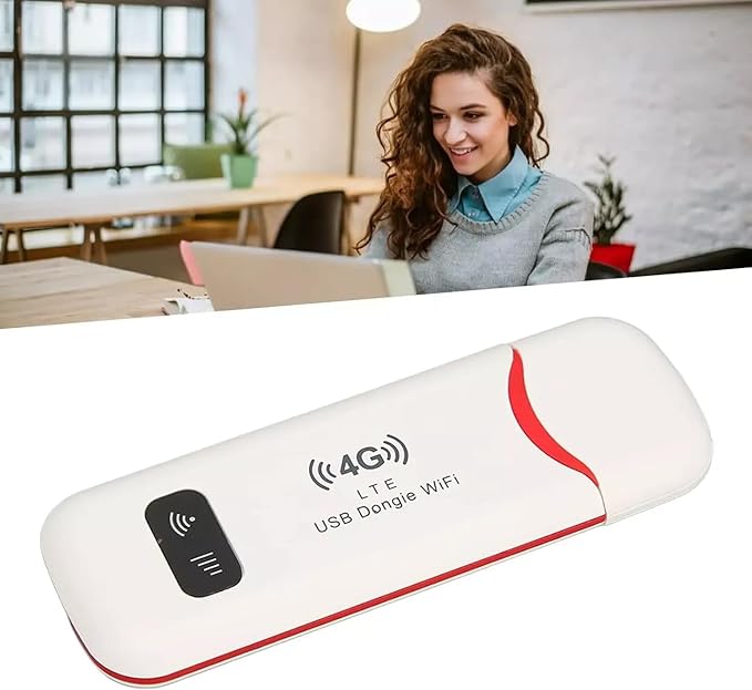 4G LTE-Advanced USB WiFi Dongle & Mobile Hotspot Router – Portable Modem with Pre-Installed Spectruym Smart SIM Card – Ideal for Travel and Business (US and EU only)
