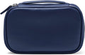 Leatherology Navy Blue Small Travel Organizer - Zipped mesh storage pocket, elastic loops for organization, compact travel size