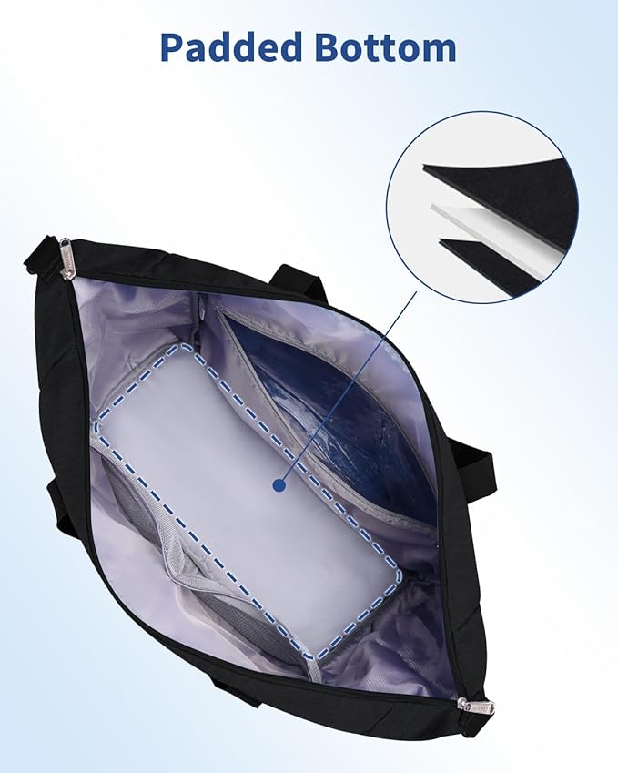 Narwey 18x14x8 Inches Travel Bag Spirit Airlines Frontier Personal Item Bag, Travel Duffel With Wet Pocket Carry on Bag for Airplane Underseat Duffle Overnight for Women and Men (Black)