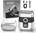 Electric Foil Shavers for Men: Mini Electric Razor, Foil Shaver for Face, IPX7 Waterproof Wet Dry Cordless Razor with 3 Floating Blades, LED Display, USB-C Fast Rechargeable for Travel & Home