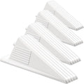 Frienda 4 Pcs Jumbo Door Stoppers Heavy Duty Door Stopper Tall up to 2inch Tall Wedge TPR Large Wedge Stackable Big Rubber Doorstop for Hotel Carpet Hardwood Concrete and Tile (White)
