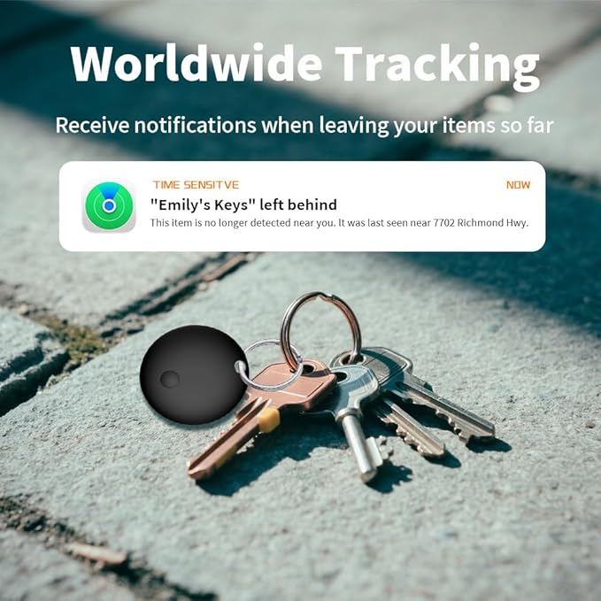 4 Pack Air Tracker Tags Work with Apple Find My, Apple MFi Certified Smart Bluetooth Tracking Tags Key Finder Item Locator, Waterproof Worldwide Tracker for Pets Wallet Backpack Luggage