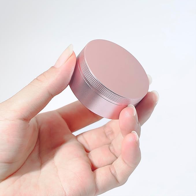 Small Pill Case 3 Compartments, Metal Round Portable Pill Box, Waterproof Travel Pill Organizer, Pocket Purse Medicine Vitamin Holder EDC Container (Rose Gold)
