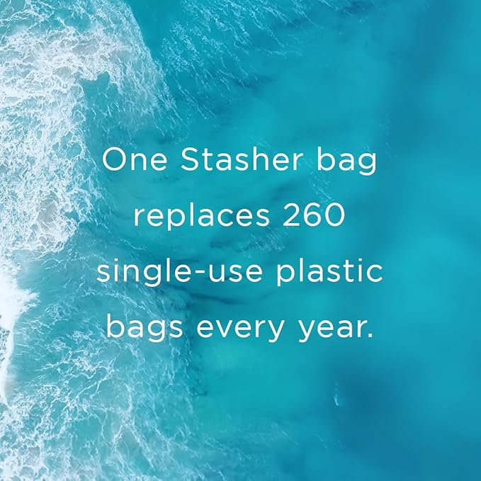 Stasher Premium Silicone Reusable Food Storage Stand-Up Mini Bag, Aqua, Microwave, Sous Vide, Dishwasher, Oven and Freezer Safe, BPA Free, Leak-free, Eco-friendly, 28 Oz (Pack of 2)