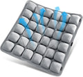 Grey Travel Seat Cushion – Portable Inflatable 3D Air Cell Seat Cushion for Long Flights, Car, Office, Wheelchair, Ergonomic Design for Tailbone Relief & Compact Support