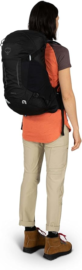 Osprey Hikelite 28L Unisex Hiking Backpack, Black, M/L