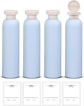 ASEVAT 8.8oz 4pack Refillable Travel Shampoo and Conditioner Bottles, Travel Size containers, Travel Bottle for toiletries, Squeeze Bottles with Flip Cap, Empty Plastic Leak Proof Travel Bottles