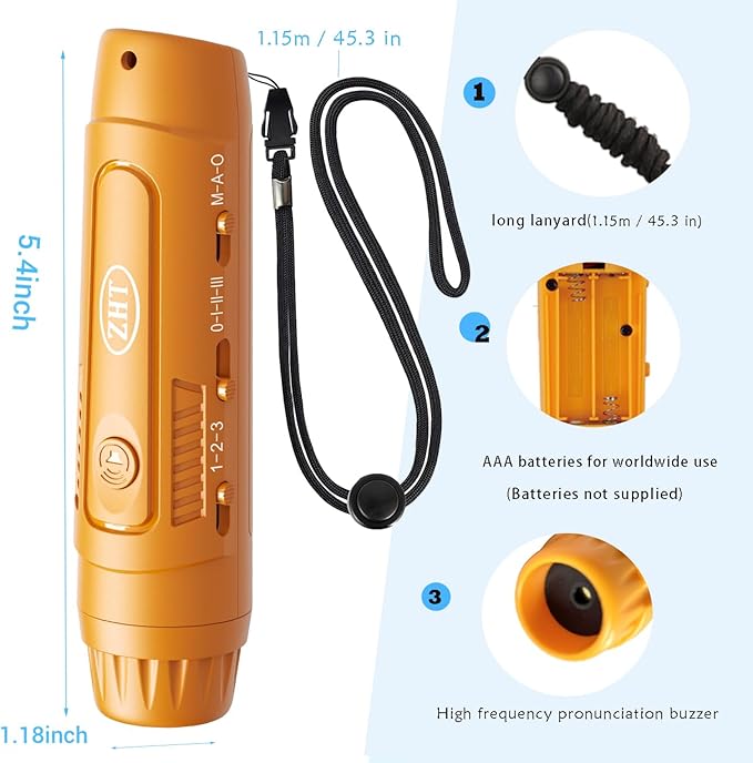 ZHT Electronic Whistle for Coaches, Referees, Teachers - 3 Tones & 3 High Volume, Handheld Whistles with Lanyard - Sports Whistle for Volleyball Soccer, Outdoor Camping, Emergency Safety