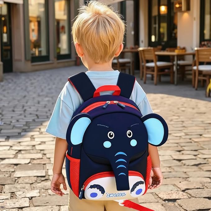 Padgene Toddler Harness Backpacks Safety Leash Kids Anti Lost Kindergarten Preschool Backpack Neoprene Lightweight Animal Schoolbag 3D Cartoon Dinasour Mini Travel Bag for Boys Girls Ages 3-5