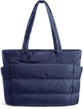 BAGSMART Tote Bag for Women, Lightweight Puffy Tote Bag with Compartments Shoulder Bag Handbag for Travel, Work, Gym,