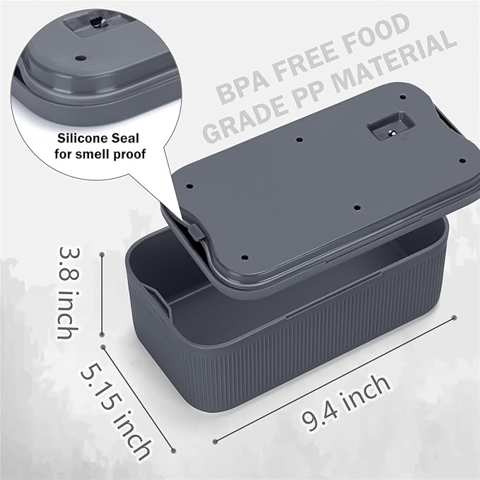 SANIDIKA Lockable Storage Box,Medicine Lock Box,Medical Lockbox,Cell Phone Locked Jail,Refrigerator Snack Food Safe Containers Bin for Personal Items,Home Office Organization,Travel Case,Gift (Navy)