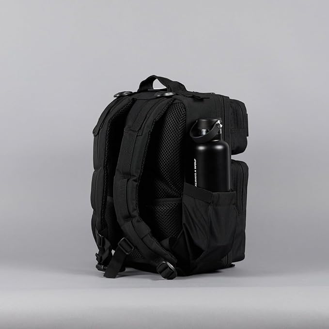 WOLFpak 15L Backpack - Alpha Black - Slim Everyday Carry Backpack for Men & Women, Water-Resistant Minimalist Daypack for Laptop & Travel