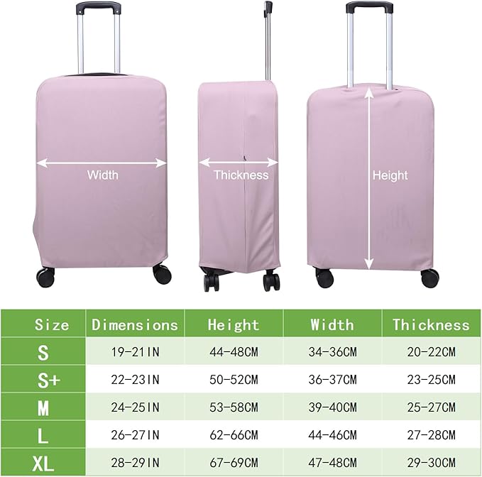 PATIKIL Luggage Cover, Suitcases Covers Elastic Carry on Cover Protector Washable Scratch-Resistant Fits 26-27 Inch Luggage for Travel Business Trips, Lavender Purple