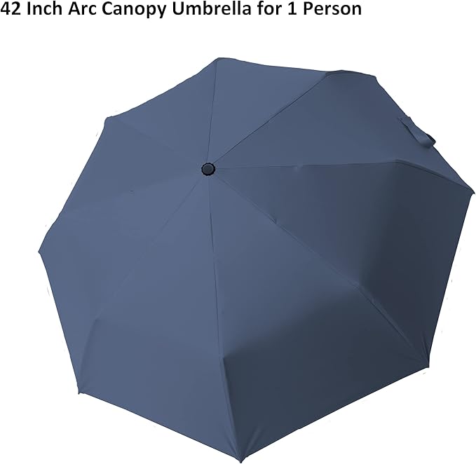 BAODINI Small UV Protection Travel Umbrella Compact for Rain and Sun UPF 50+ 41 inch Portable Umbrella for Women and Men