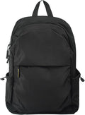Multi-Pocket Laptop Backpack, 24L Capacity, Fits 14-inch Laptop, 16.9x12.6x5.5 inches, 1.1 lbs, Black/Navy/Gray (Black)