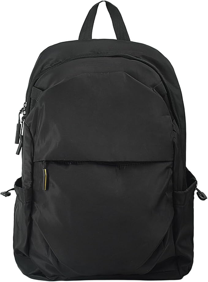 Multi-Pocket Laptop Backpack, 24L Capacity, Fits 14-inch Laptop, 16.9x12.6x5.5 inches, 1.1 lbs, Black/Navy/Gray (Black)