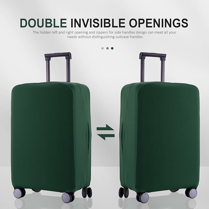 Travel Luggage Cover Suitcase Protector Scratch-Resistant Fit 19-31 Inch Suitcase, Not Included Suitcase (Avocado Green, SX(22-23 inch))