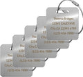 (5Pack Made in USA) Custom Personalized Luggage Tags-Customized Unique tag for Suitcase Backpack Travel,Bags (Metal (2 × 2))