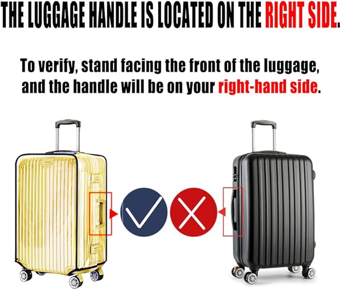 30 Inch Clear PVC Luggage Cover, 0.2mm Thick Lightweight Waterproof, Dustproof, Anti-Scratch Suitcase Cover, Luggage Covers for Suitcase TSA Approved, Fits 30"-31" Wheeled Luggage