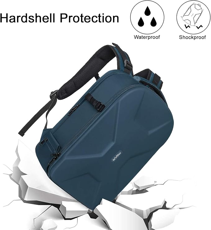 MOSISO Camera Backpack, DSLR/SLR/Mirrorless Photography Camera Bag 15-16 inch Waterproof Hardshell Case with Tripod Holder&Laptop Compartment Compatible with Canon/Nikon/Sony, Deep Teal