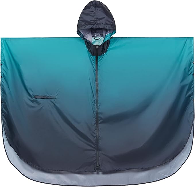 SaphiRose Rain Poncho Jacket Coat Hooded for Adults with Pockets