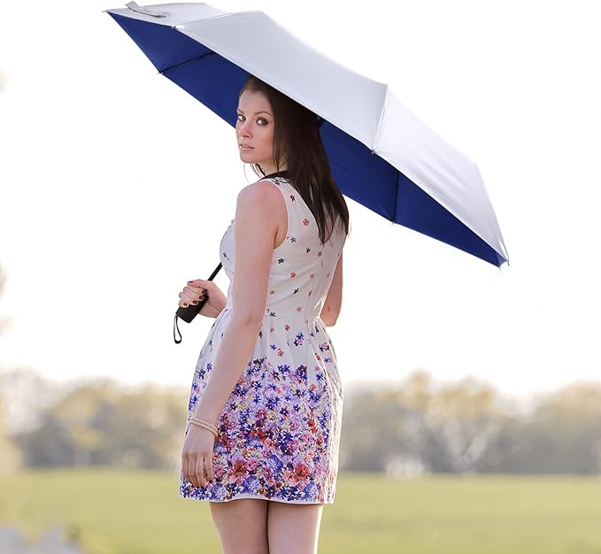 G4Free UPF 50+ UV Protection Large Travel Umbrella 42/46 Inch Auto Open Close Windproof Sun Blocking Umbrella