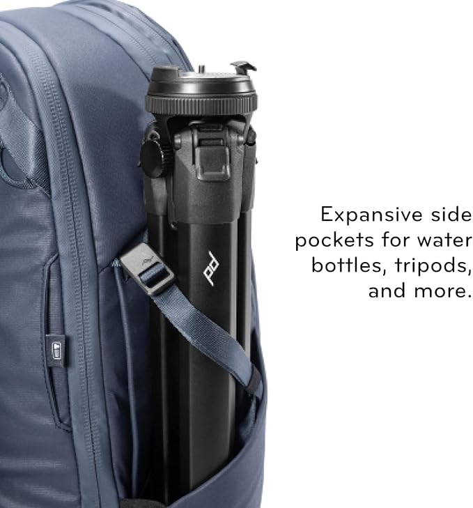 Peak Design Travel Backpack 30L, Midnight, Expandable 27-33L Design, Rear and Top Access, Weatherproof Shell, Laptop Sleeve, Ideal for Travel or Everyday Carry, Versatile Backpack for Men and Women