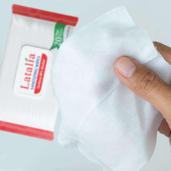 Hand Wipes | 80% Alcohol Hand Sanitizer Wipes for Hands & Face Moisturizing, Gentle, Convenient and Fragrance Free (Pack of 4, 20 Counts)