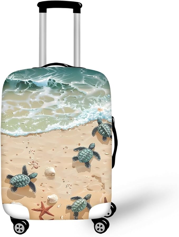 Sea Turtles Luggage Cover Anti-scratch Dustproof Suitvase Protector Fits 22-25 Inch