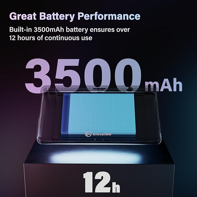 GlocalMe DuoTurbo 4G LTE Portable WiFi Hotspot for Travel in 200+ Countries, Mobile Hotspot Device with Global 1.1GB Data 30Days, SIMFREE and Dual Modem, 10 Devices Connected(Black)