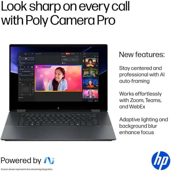 HP OmniBook X Flip 16 2-in-1 Laptop: 16" FHD+ Touchscreen, Intel Core Ultra 7 (NPU 47 Tops), 16GB RAM, 1TB SSD, Intel Arc 140V GPU, Copilot+ PC, Eclipse Gray, W/Pen Accessories, Windows 11 Pro