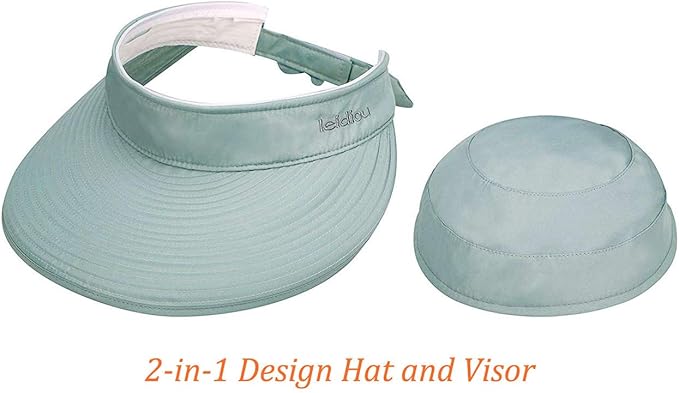 HINDAWI Sun Hats for Women with UV Protection Wide Brim Sun Hat Visor Summer Beach Outdoor Foldable Womens Cap