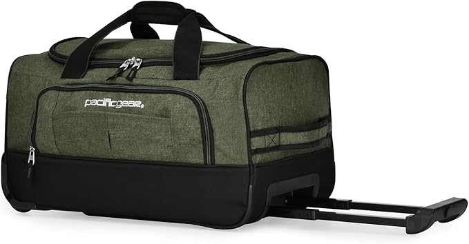 Pacific Gear Rolling Duffel Bag with Wheels, Luggage, Hockey, Sports, XL, Rollers, Heavy Duty 21"