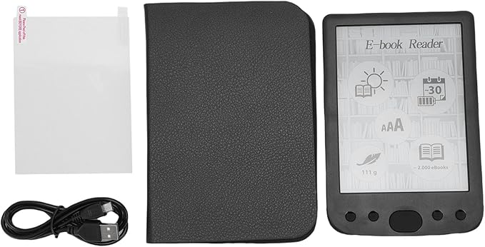 Yoidesu 6 Inch E Reader Digital Reader Electronic Book Reader with 800x600 High Resolution Screen Multifunctional Navigation Buttons for PDF EPUB TXT DOC FB2 MOBI (4G)