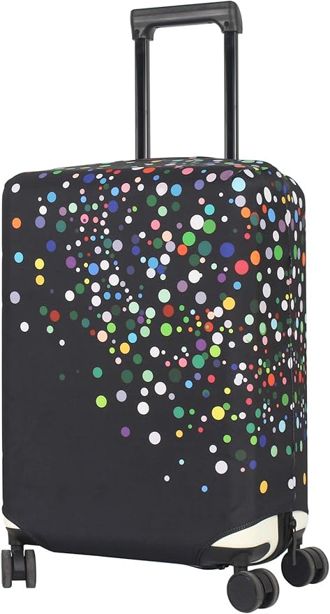 HYPER VENTURE Washable Luggage Cover - Fashion Suitcase Protector Fits 23-26 Inch Luggage (Color Dots, M)