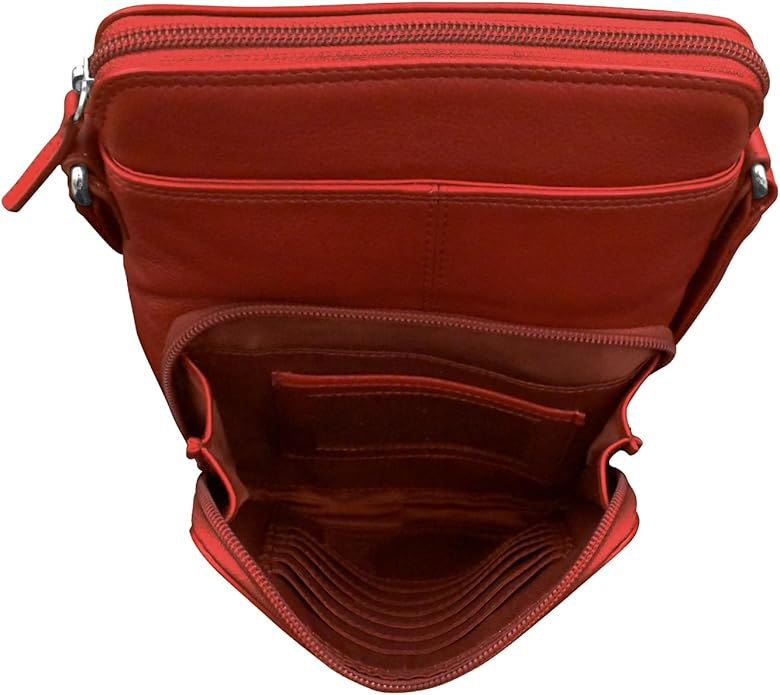 ili New York Genuine Leather Crossbody Bags for Women - Premium RFID Blocking Shoulder Bag Organizer with Adjustable Strap