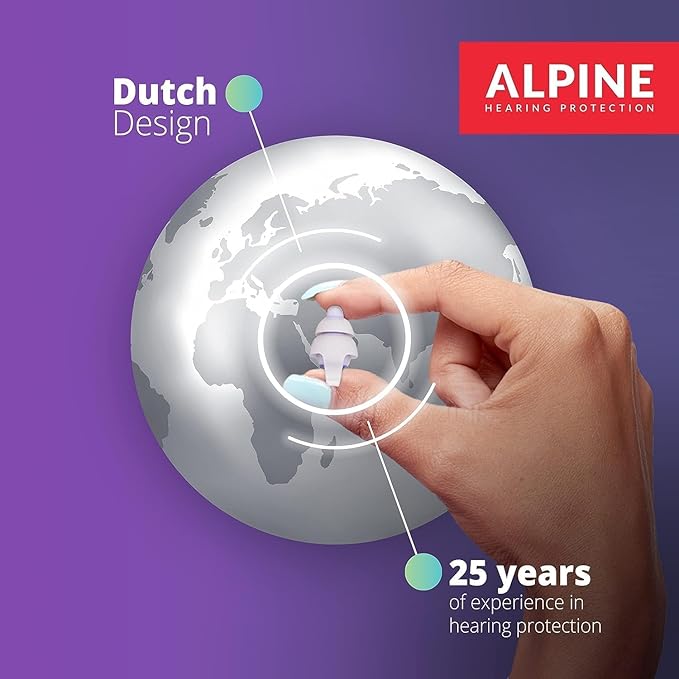 Alpine SleepDeep - Soft Ear Plugs for Sleeping and Concentration - New 3D Oval Shape and Noise Reducing Gel for Better Attenuation - 27 dB - Ideal for Side Sleeper - 1-Pair Reusable: M/L White