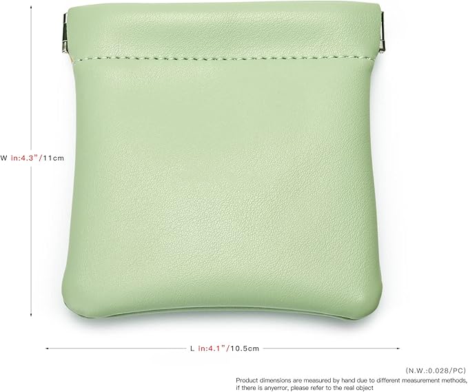 PU Leather Jewelry Travel Bag Leather Jewelry Pouch Christmas,Wedding Party Favor Gift Bag (L, Green)